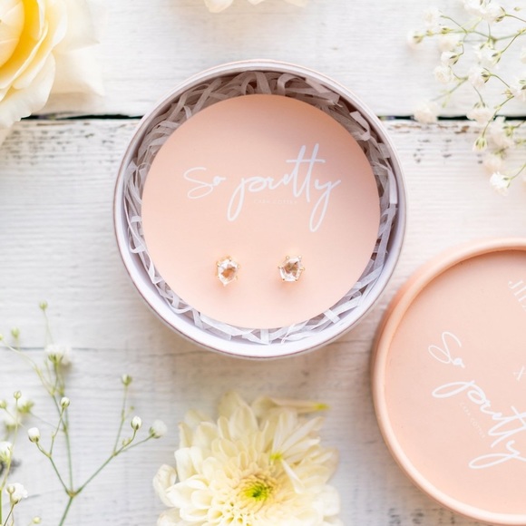 Jillian Harris x So Pretty Earrings Quartz & Gold